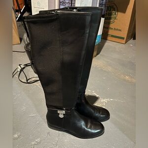 Black knee high boots